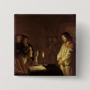 Christ before the High Priest, 1617 15 Cm Square Badge