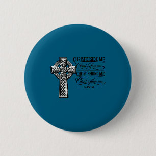 Christ beside – st. patrick celtic cross forChrist 6 Cm Round Badge