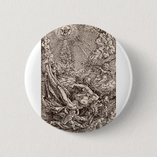 Christ Born to Heaven by Angels 6 Cm Round Badge