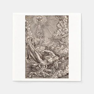 Christ Born to Heaven by Angels Napkin