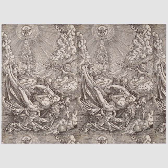 Christ Born to Heaven by Angels Tissue Paper (Front)