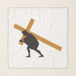 Christ carrying cross scarf<br><div class="desc">You're in church every Sunday. Show off your faith every day with this great christian design. Perfect gift for your parents,  children,  or anyone who shares the faith.</div>