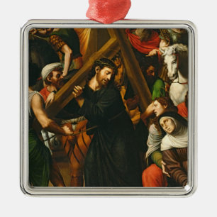 Christ Carrying the Cross Metal Tree Decoration