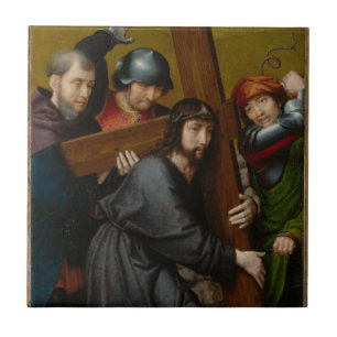 Christ Carrying the Cross, with the Crucifixion Tile