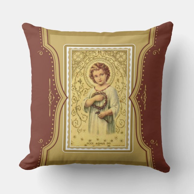 Christ Child Jesus crown of  thorns & nails Cushion (Front)