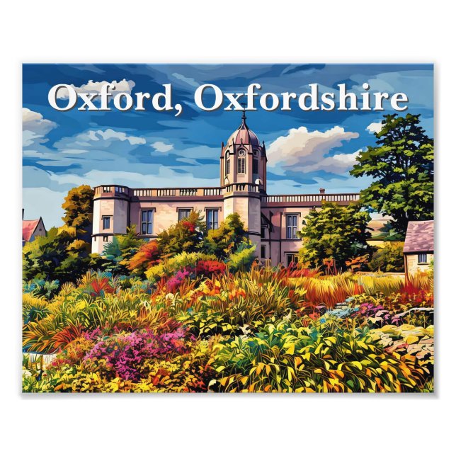 Christ Church Memorial Garden, Oxford Painting Photo Print (Front)
