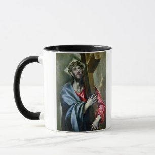 Christ Clasping the Cross, 1600-10 (oil on canvas) Mug