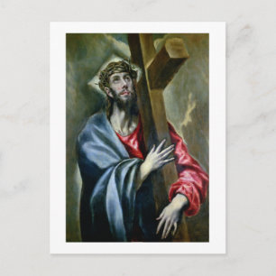 Christ Clasping the Cross, 1600-10 (oil on canvas) Postcard