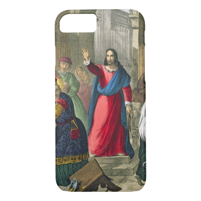 Christ Cleanses the Temple, from a bible printed b Case-Mate iPhone Case (Back)