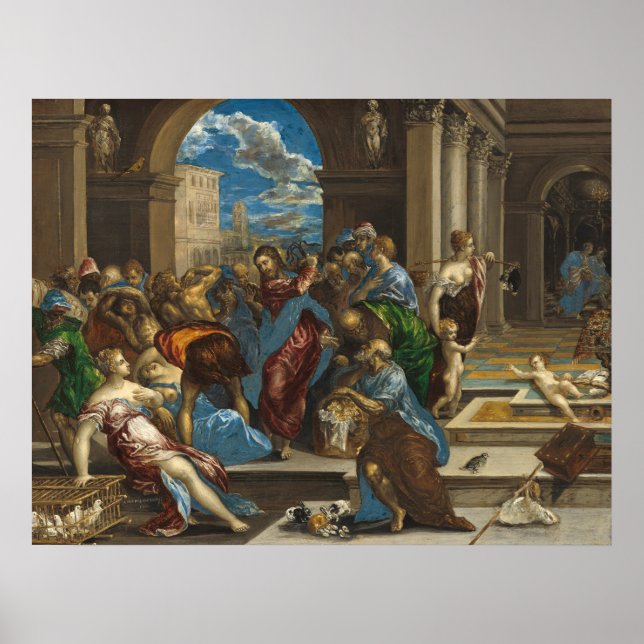 Christ Cleansing - El Greco, Greek Fine Art Poster (Front)