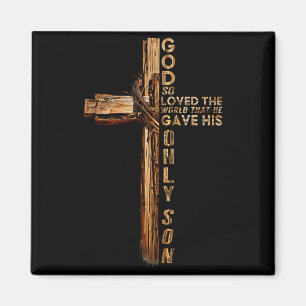 Christ Cross Christian John 3 16 God So Loved The Magnet