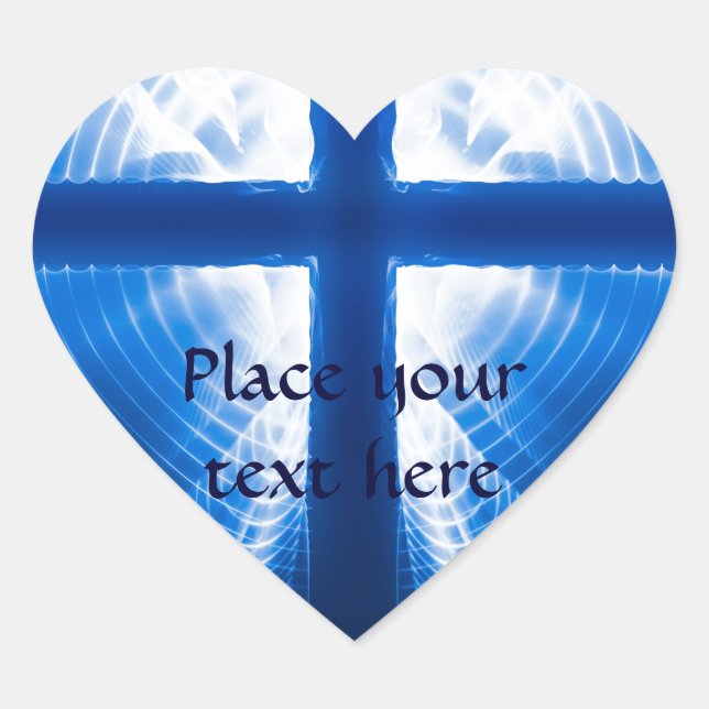 Christ Cross Heart Sticker (Front)