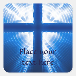Christ Cross Square Sticker