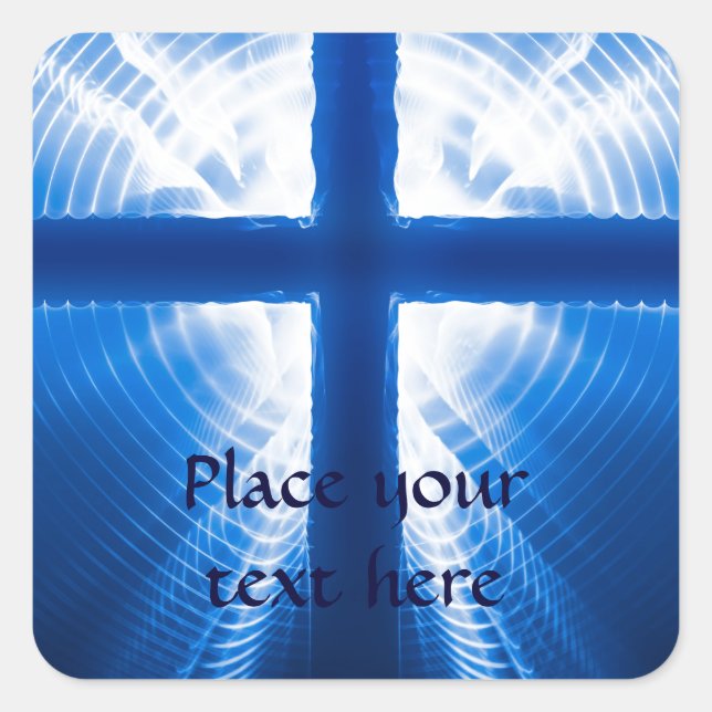 Christ Cross Square Sticker (Front)