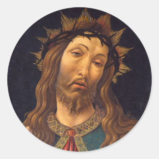 Christ Crowned with Thorns by Sandro Botticelli Classic Round Sticker