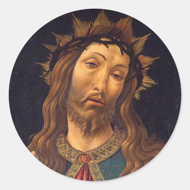 Christ Crowned with Thorns by Sandro Botticelli Classic Round Sticker (Front)