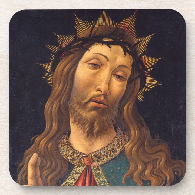 Christ Crowned with Thorns by Sandro Botticelli Coaster (Front)