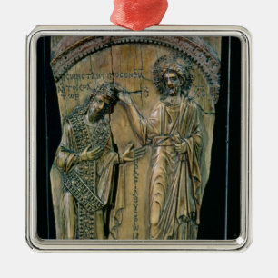 Christ Crowning the Emperor Constantine VII Metal Tree Decoration
