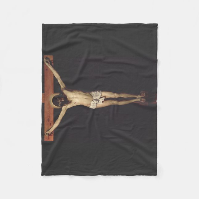 Christ Crucified by Diego Velazquez Fleece Blanket (Front)