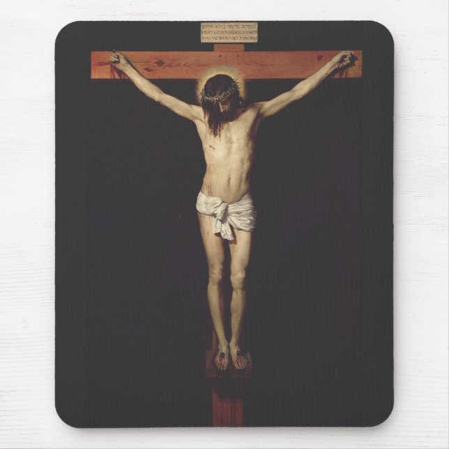 Christ Crucified by Diego Velazquez Mouse Mat (Front)