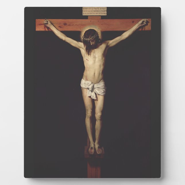 Christ Crucified by Diego Velazquez  Plaque (Front)