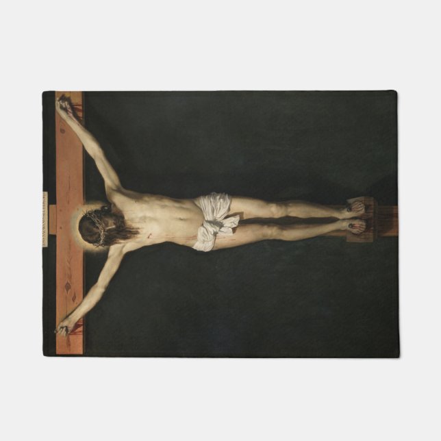 Christ Crucified on the Cross (Faith) (Velazquez) Doormat (Front)