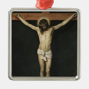 Christ Crucified on the Cross (Faith) (Velazquez) Metal Tree Decoration