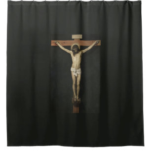 Christ Crucified on the Cross (Faith) (Velazquez) Shower Curtain