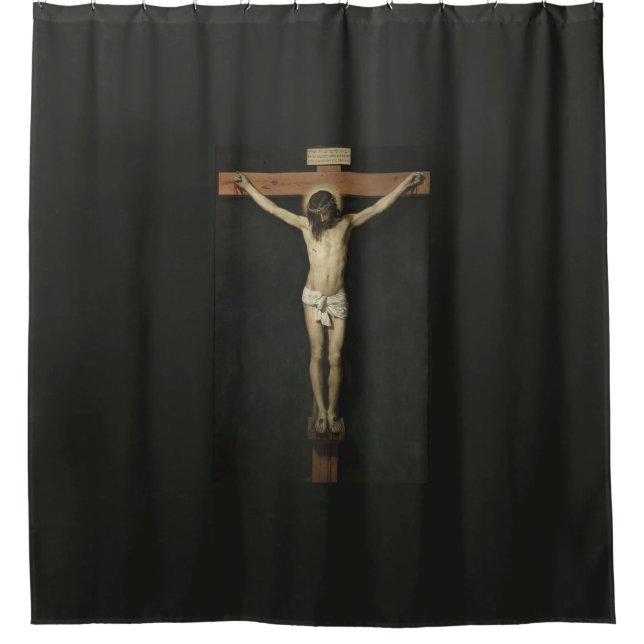 Christ Crucified on the Cross (Faith) (Velazquez) Shower Curtain (Front)