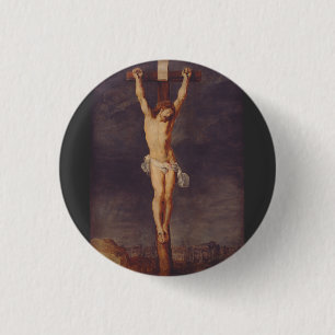 Christ dead on the cross by Peter Paul Rubens Art 3 Cm Round Badge