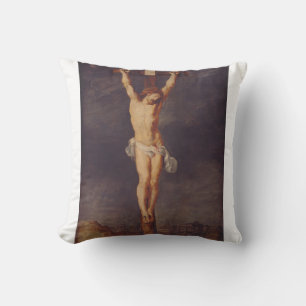 Christ dead on the cross by Peter Paul Rubens Art Cushion