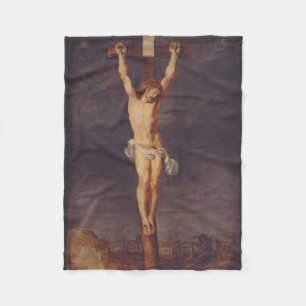 Christ dead on the cross by Peter Paul Rubens Art Fleece Blanket