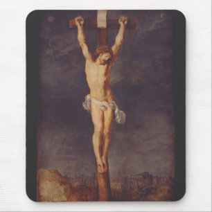 Christ dead on the cross by Peter Paul Rubens Art Mouse Mat