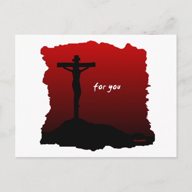 Christ died for you christian gift postcard (Front)