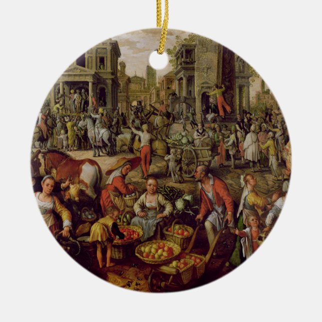 Christ displayed to the people ceramic tree decoration (Front)