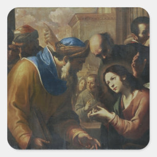 Christ Disputing with the Doctors, c.1660's Square Sticker