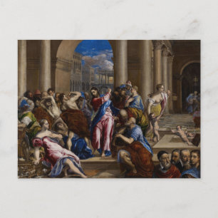 Christ Drives the Money Changers Out by El Greco Postcard
