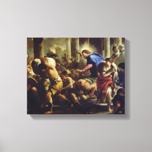 Christ Driving the Merchants from the Temple Canvas Print