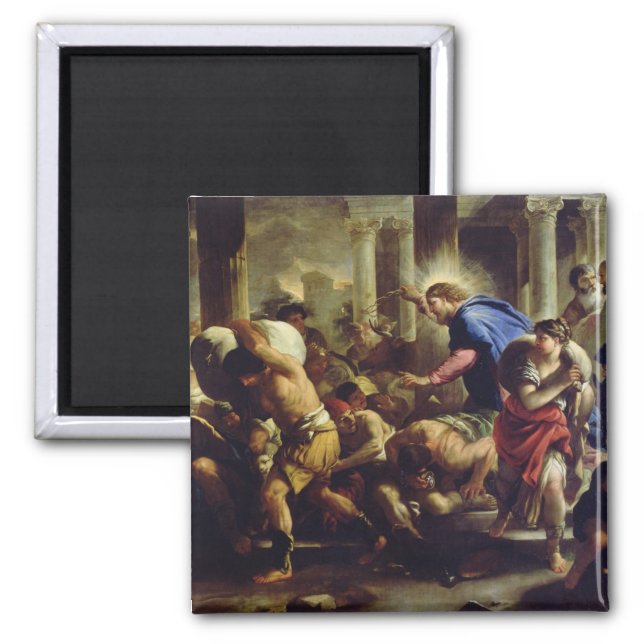 Christ Driving the Merchants from the Temple Magnet (Front)