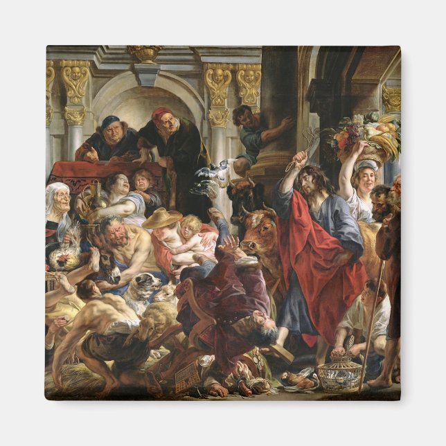 Christ Driving the Merchants from the Temple Magnet (Front)