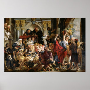 Christ Driving the Merchants from the Temple Poster