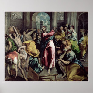 Christ Driving the Traders from the Temple Poster