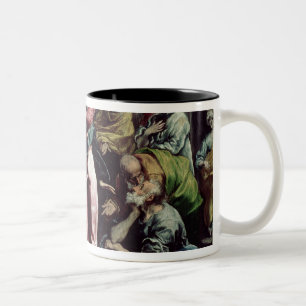 Christ Driving the Traders from the Temple Two-Tone Coffee Mug