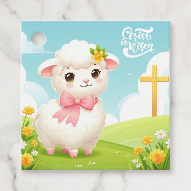 Christ/Easter/lamb/cross Favour Tags (Front)