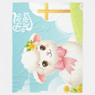 Christ/Easter/lamb/cross Fleece Blanket