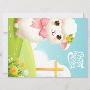Christ/Easter/lamb/cross Holiday Card