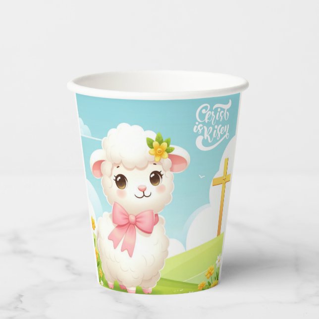 Christ/Easter/lamb/cross Paper Cups (Front)