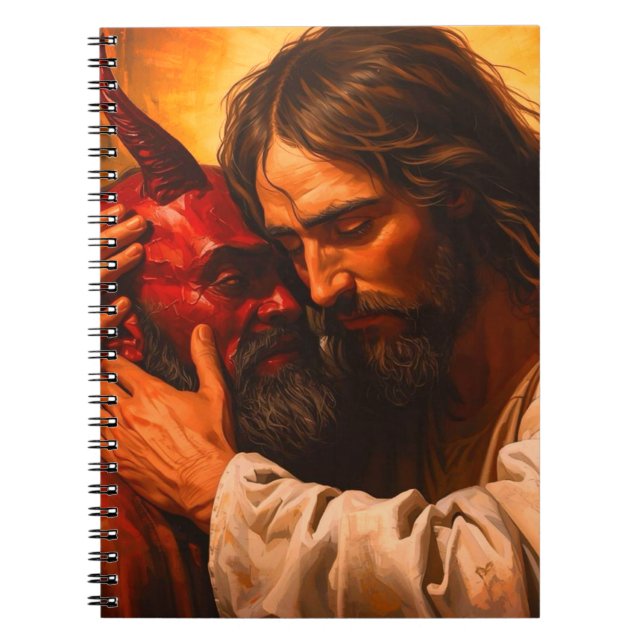 Christ Embracing Lucifer Notebook  (Front)