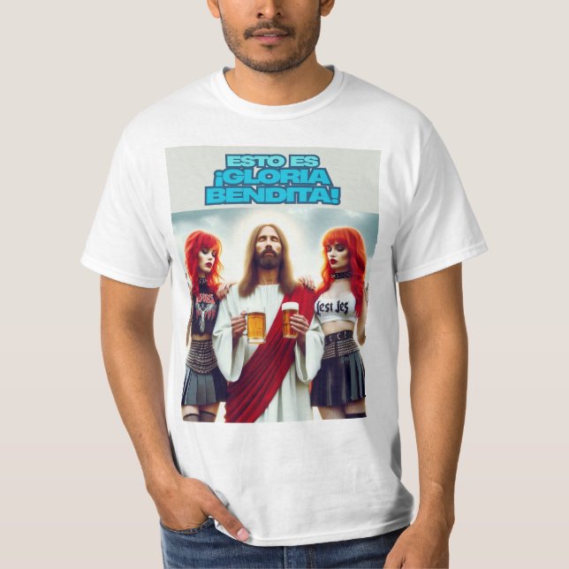 Christ Enjoying with Metal Friends T-Shirt (Front)