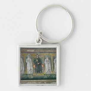 Christ enthroned with the angels 2 key ring